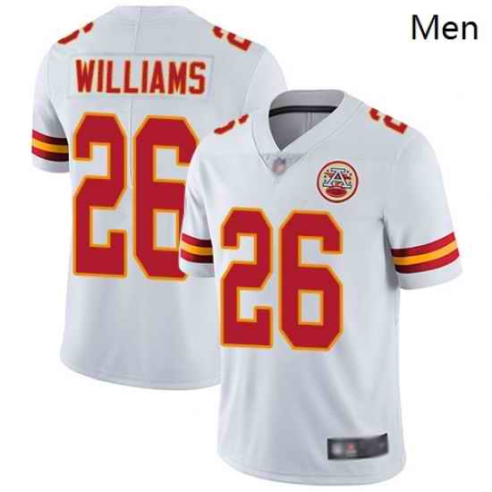 Chiefs 26 Damien Williams White Men Stitched Football Vapor Untouchable Limited Jersey